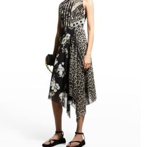 Fuzzi ABITO HANDKERCHIEF HEM
MIDI‎ DRESS IN NERO size XS NWOT